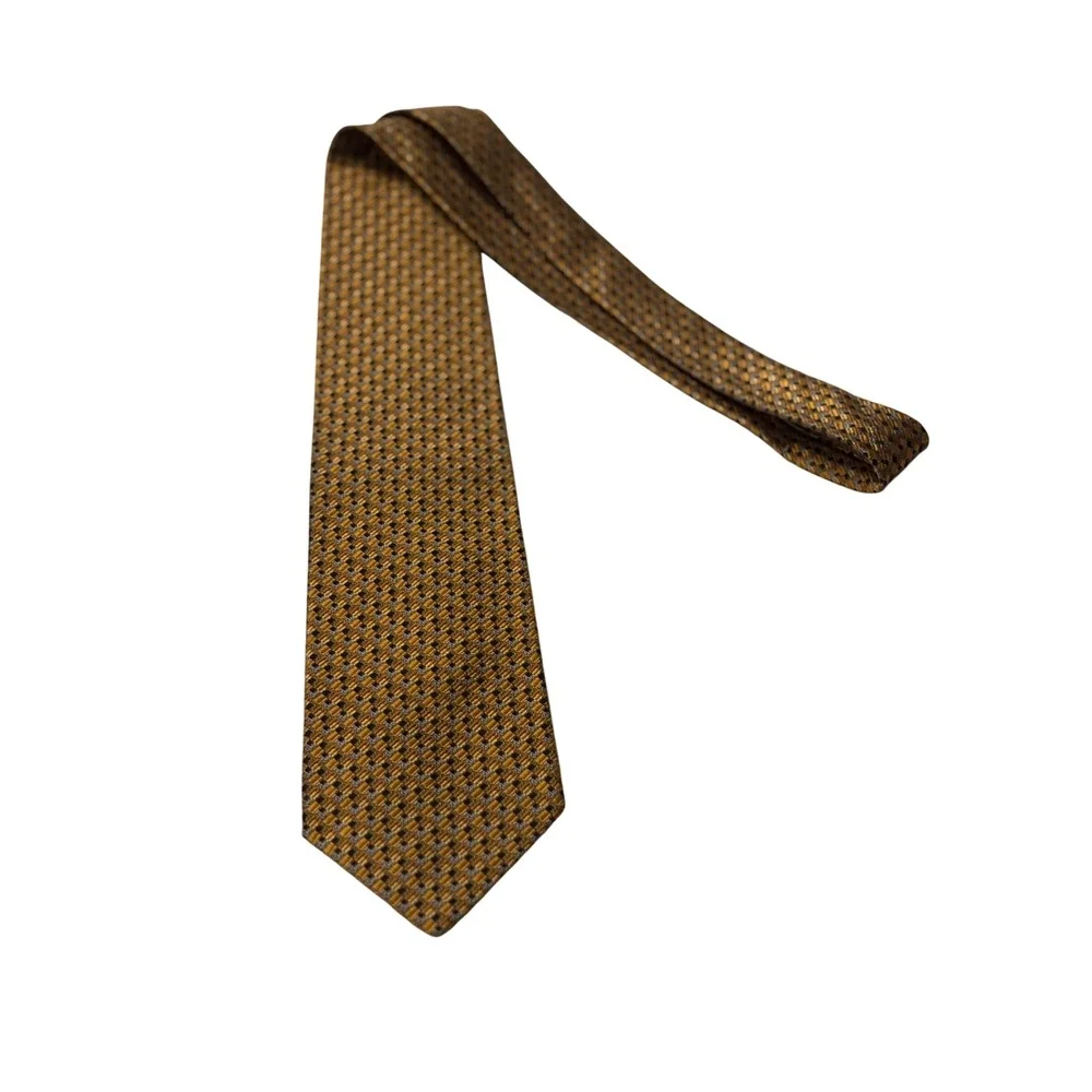 Zanzara luxury Necktie Silk Woven Geometric Pattern Business Career Preowned EUC